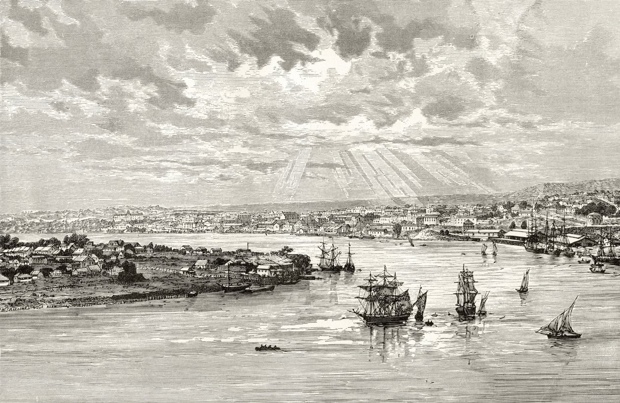 Bandari ya Brisbane, Australia, c.1880, kutoka kwa 