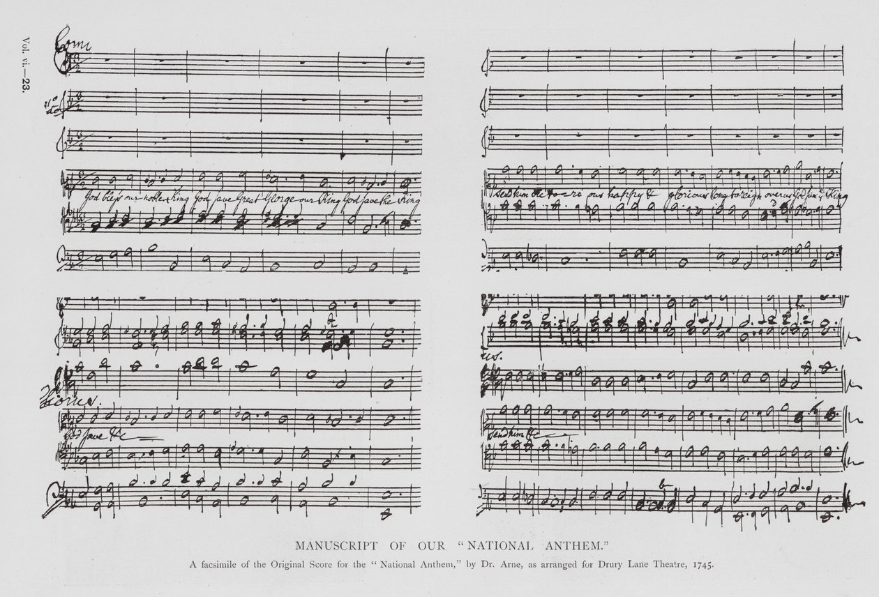 British National Anthem, framförd på Drury Lane Theatre av English School