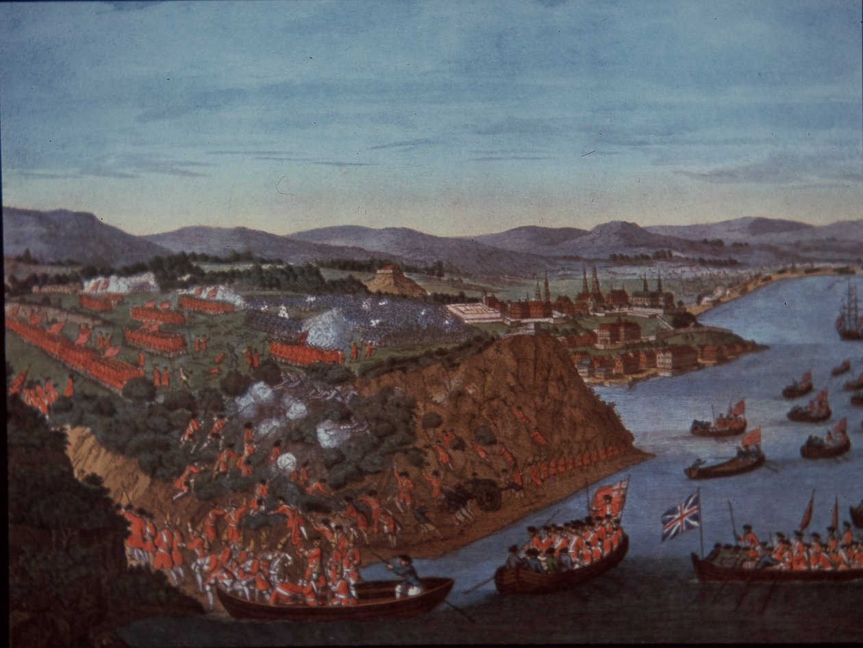 Britterna tar Quebec i Kanada från franskan 1759 av English School