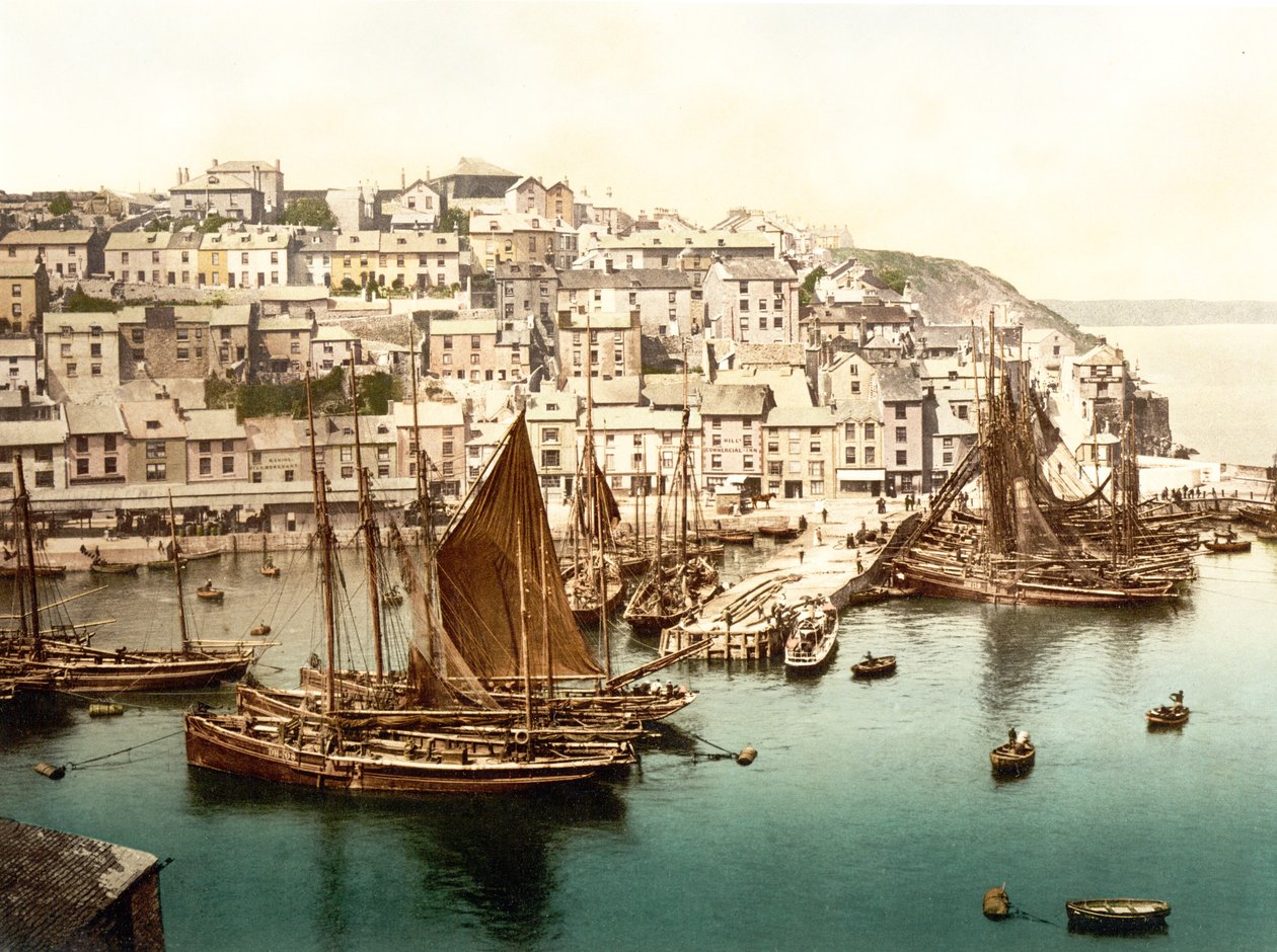 Brixham I (handfärgat foto) av English School