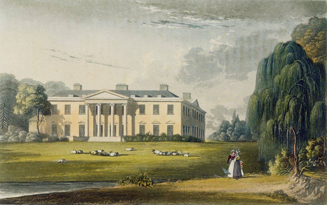 Broadlands, från Ackermanns Repository of Arts, 1825 av English School