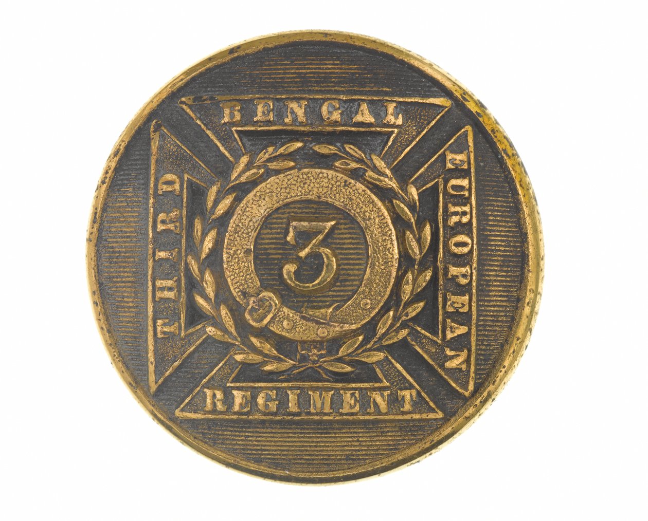 Button, officer, 3:e bengaliska europeiska regementet, 1854-1861 av English School