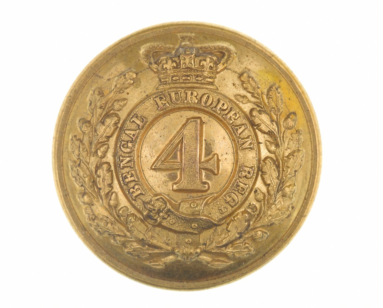 Button, officer, 4:e bengaliska europeiska regementet, 1855-1861 av English School