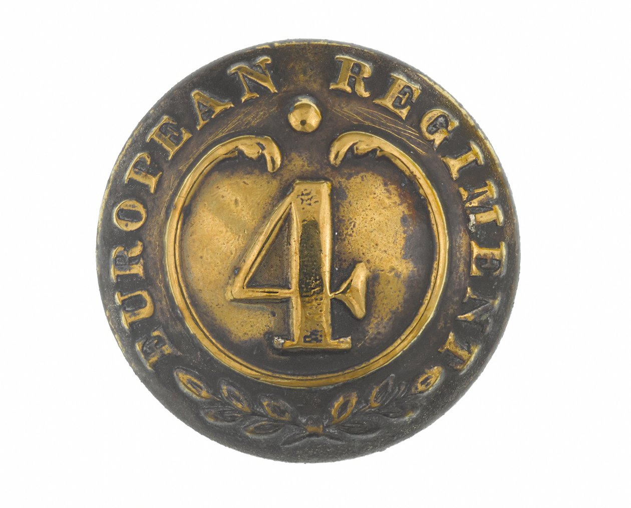 Button, andra led, 4:e bengaliska europeiska regementet, 1855-1861. av English School