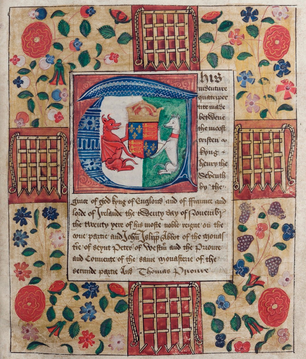 CCA-ChAnt / W / 48C Quadripartite indenture of King Henry VII, 20 november 1504 av English School
