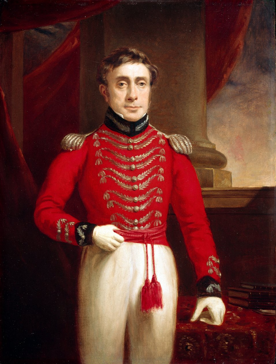 Kapten David Leighton (1774-1860) 4:e regementet infödda infanteri, ca 1804 av English School