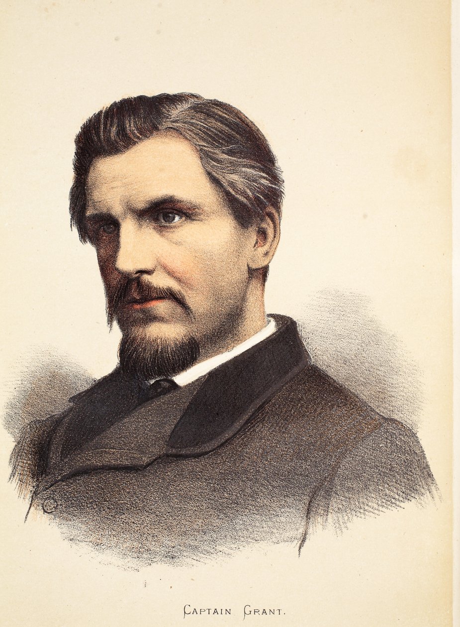 Kapten Grant, illustration från The Pictorial Edition av David Livingstones liv och upptäckter av J. Ewing Richie, pub. av A. Fullarton & Co., 1876 av English School
