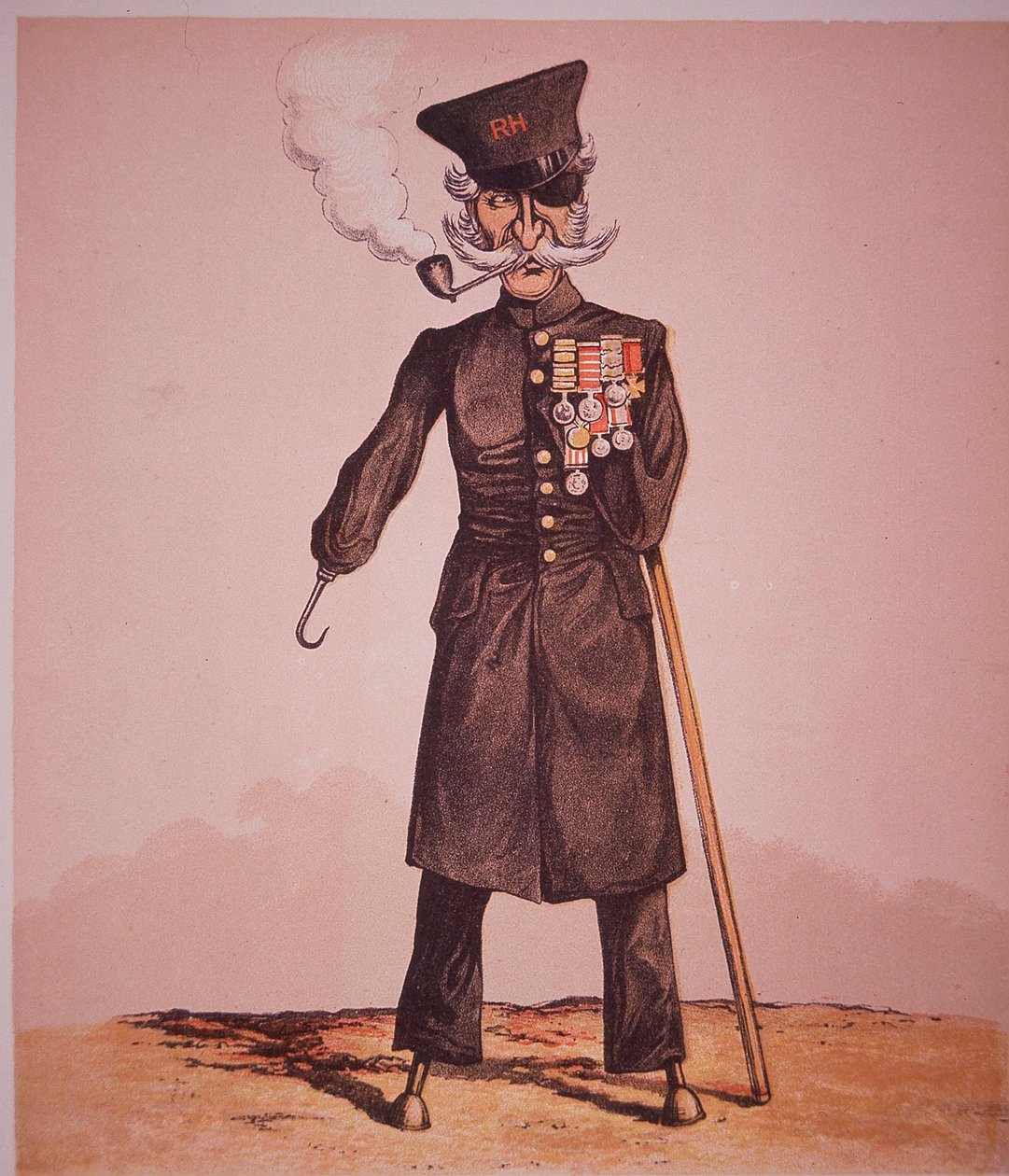 Karikatyr av Chelsea Pensioner of the Royal Hospital, från 