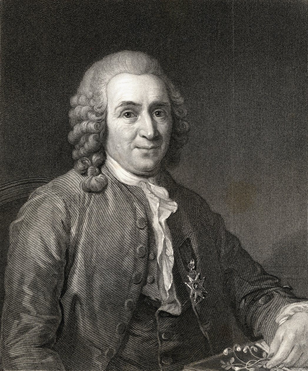 Carl von Linne eller Linnaeus (1707-78) från Porträttgalleriet, publicerat 1833 av English School