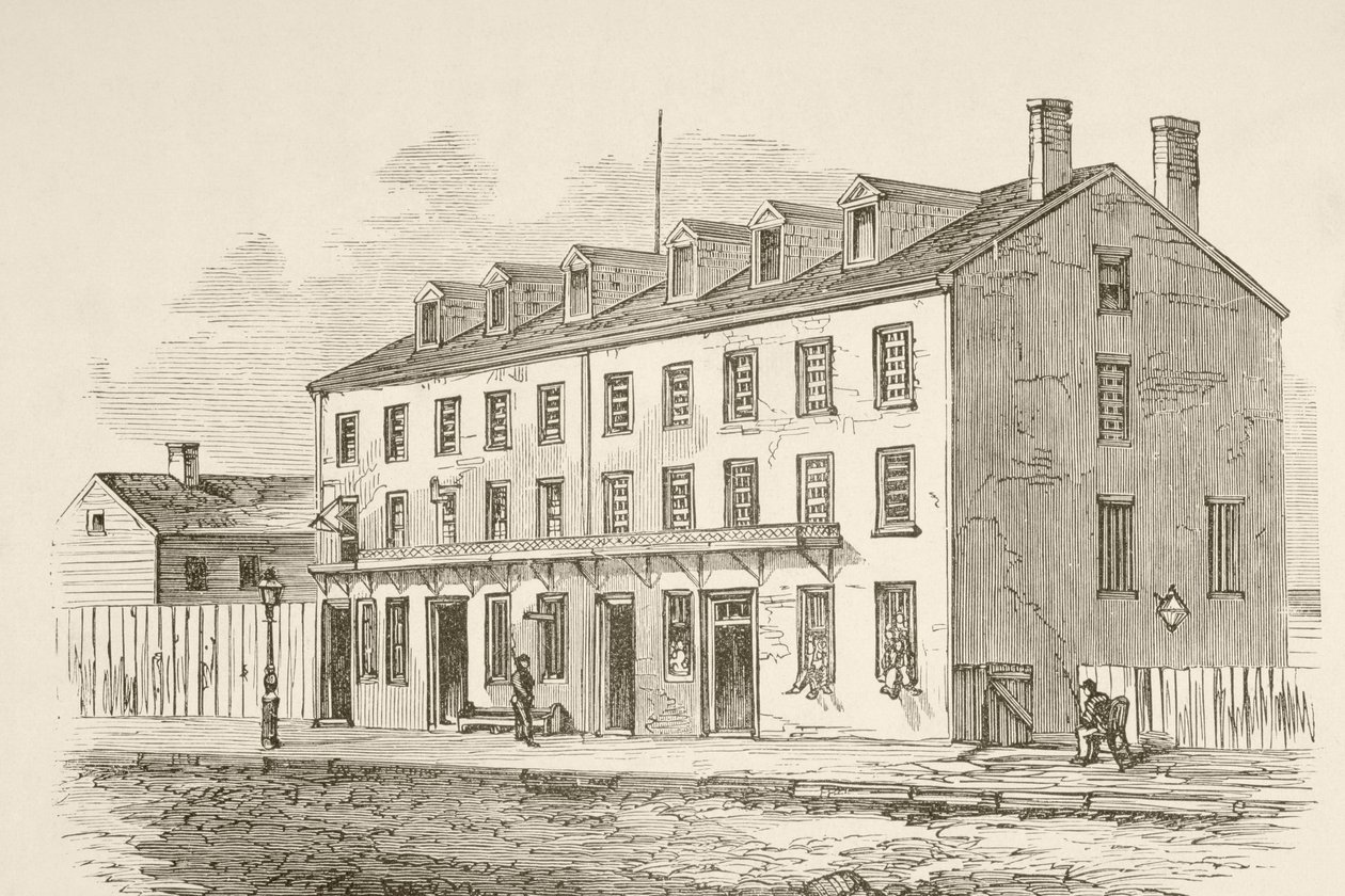 Castle Thunder, Richmond, Virginia (litho) av English School