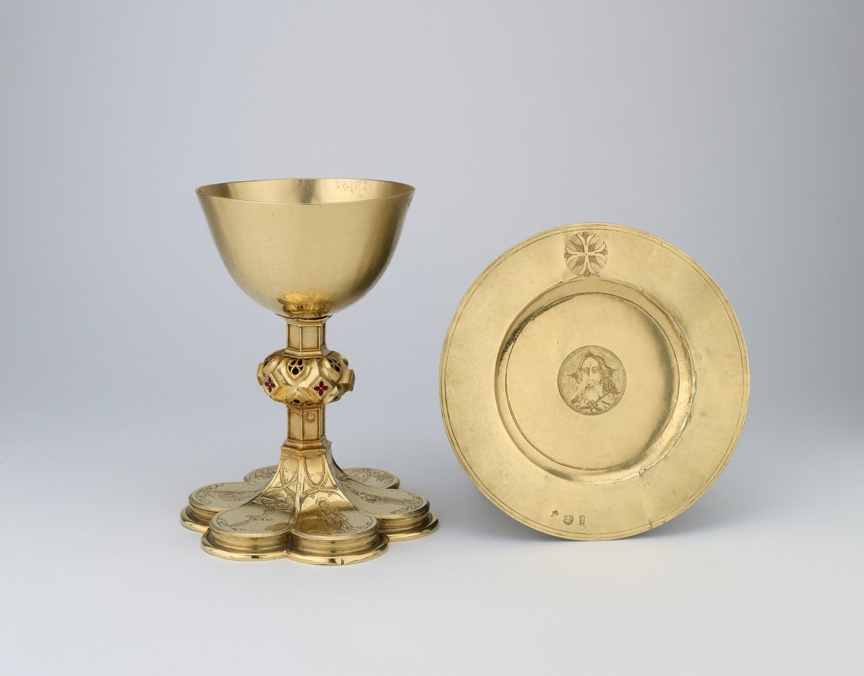 Bägare och paten, 1507-08 (guld med emalj) av English School