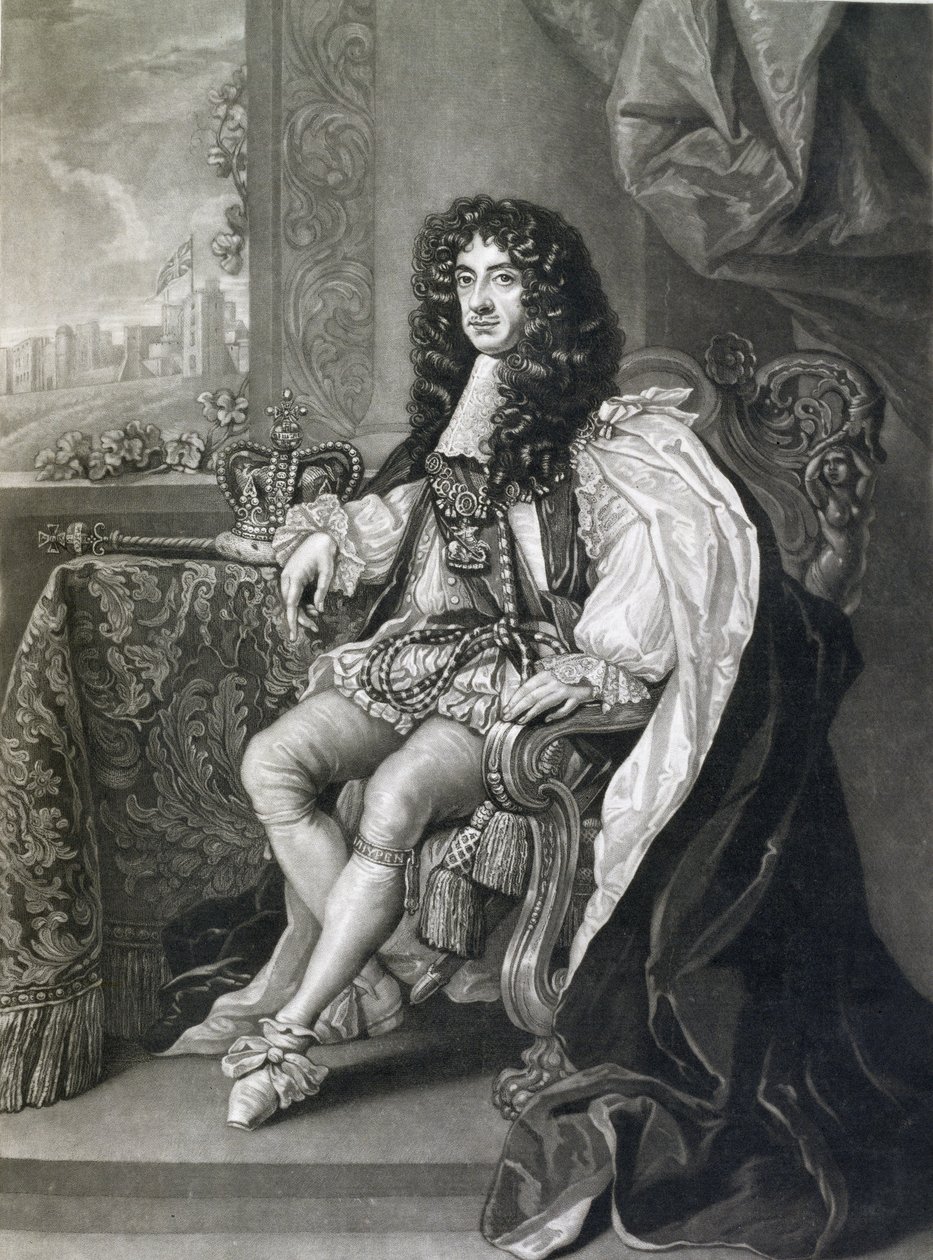 Charles II (1630-85), graverad av Charles Turner (1773-1857) av English School