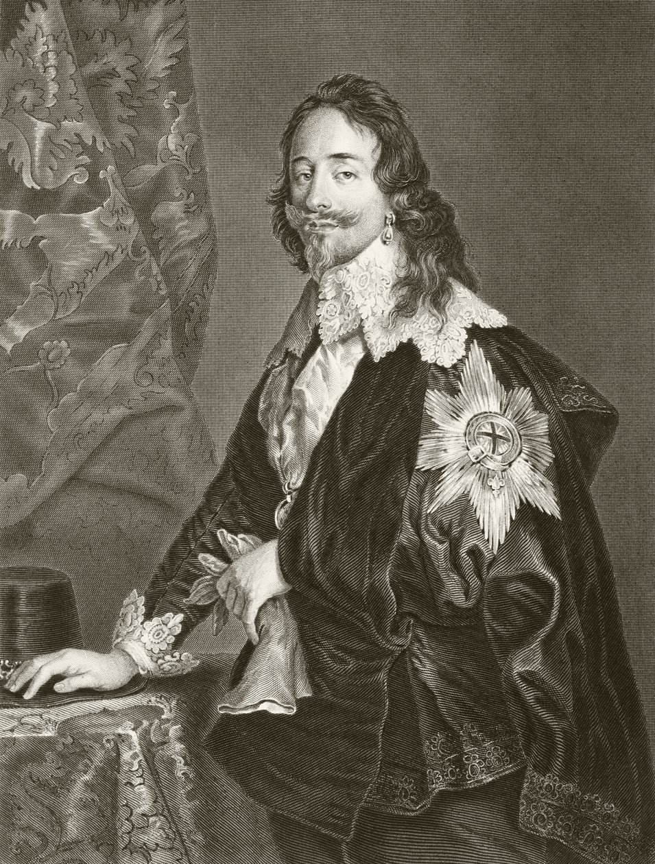 Karl I, från "The National and Domestic History of England" av William Hickman Smith Aubrey (1858-1916), utgiven i London, omkring 1890. av English School