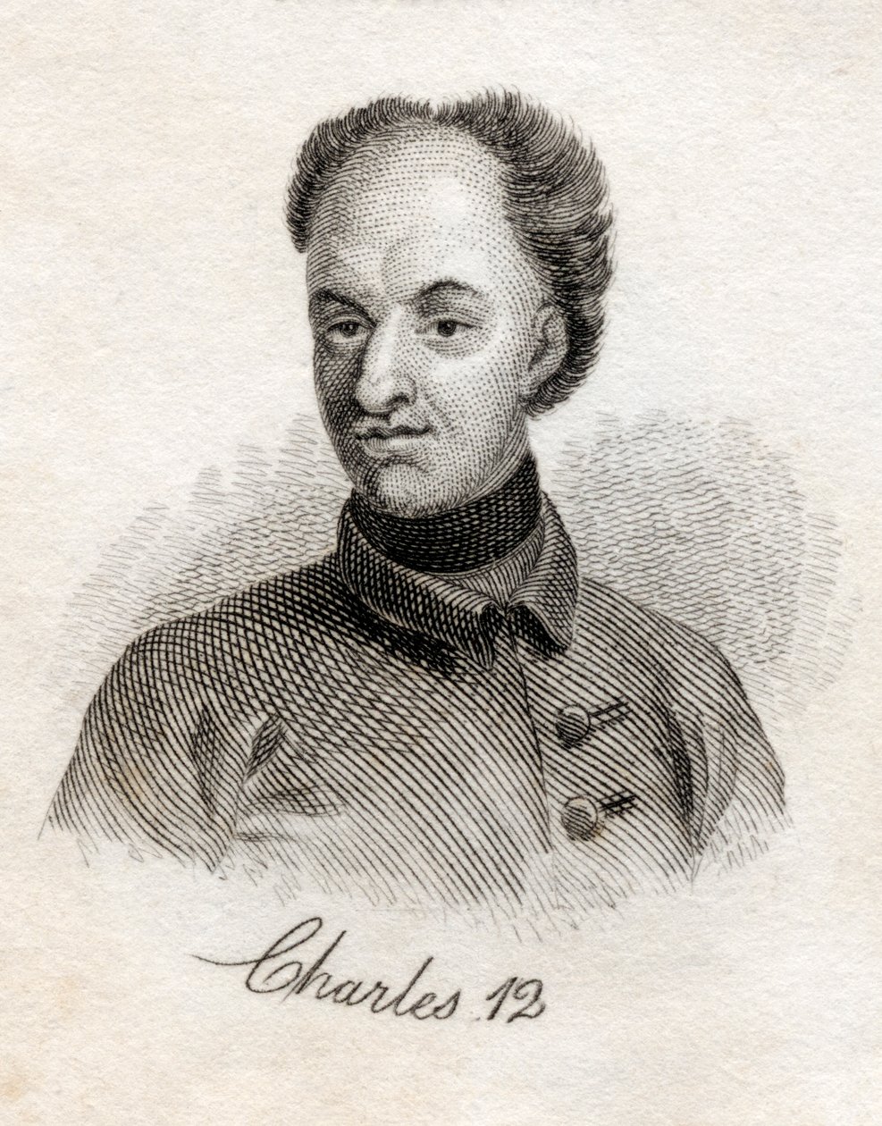 Karl XII, kung av Sverige, från Crabbs Historical Dictionary, publicerad 1825 av English School