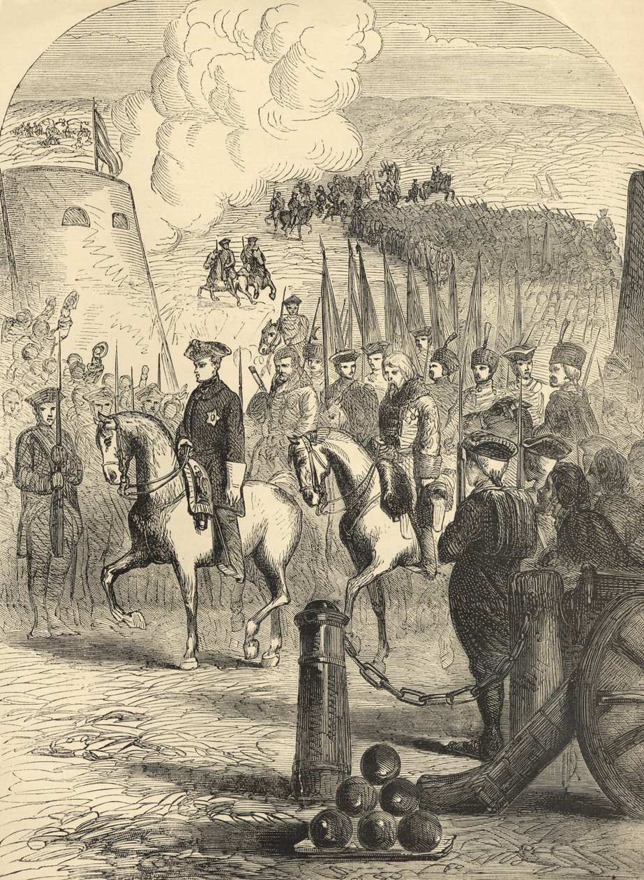 Karl XII av Sverige på väg in i Köpenhamn av English School