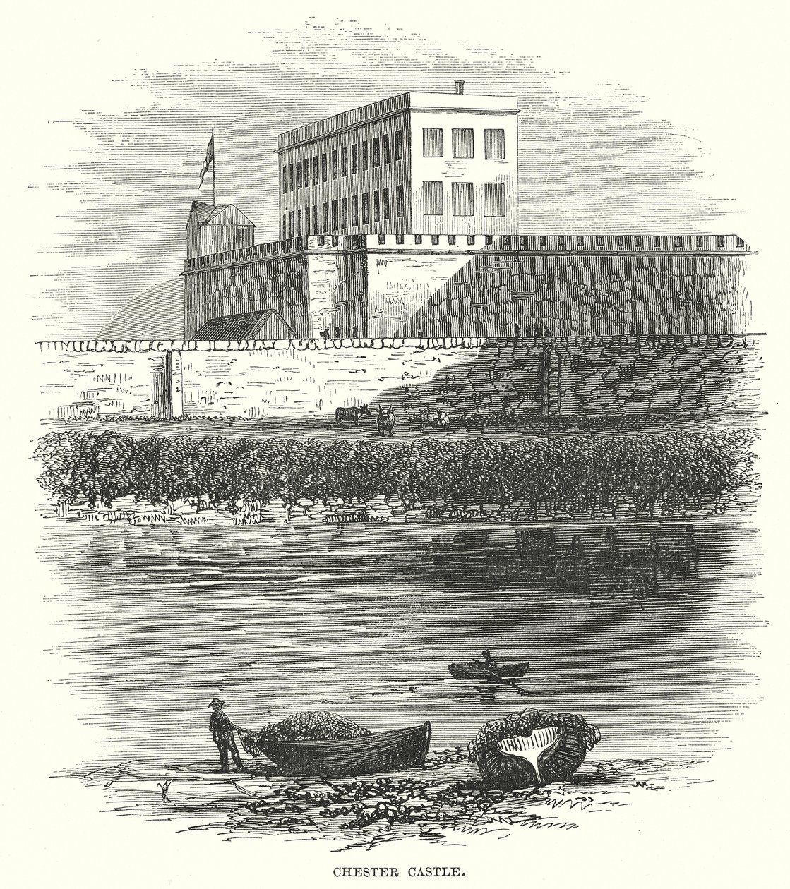 Chester Castle (gravyr) av English School