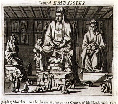 Kinesiska idoler, illustration från en beskrivning av ambassader till Kina av English School