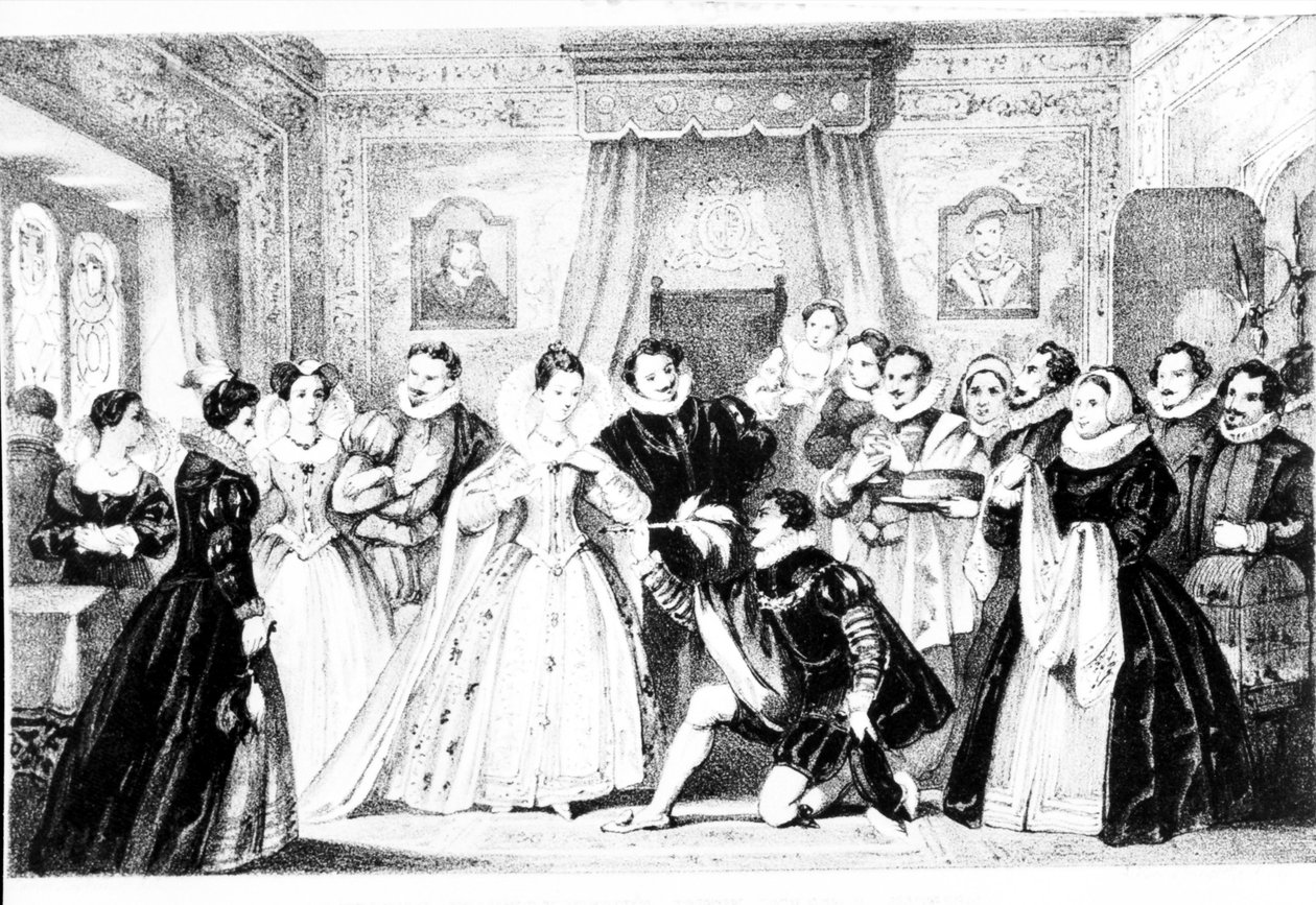 Jul vid drottning Elizabeth I:s hov av English School