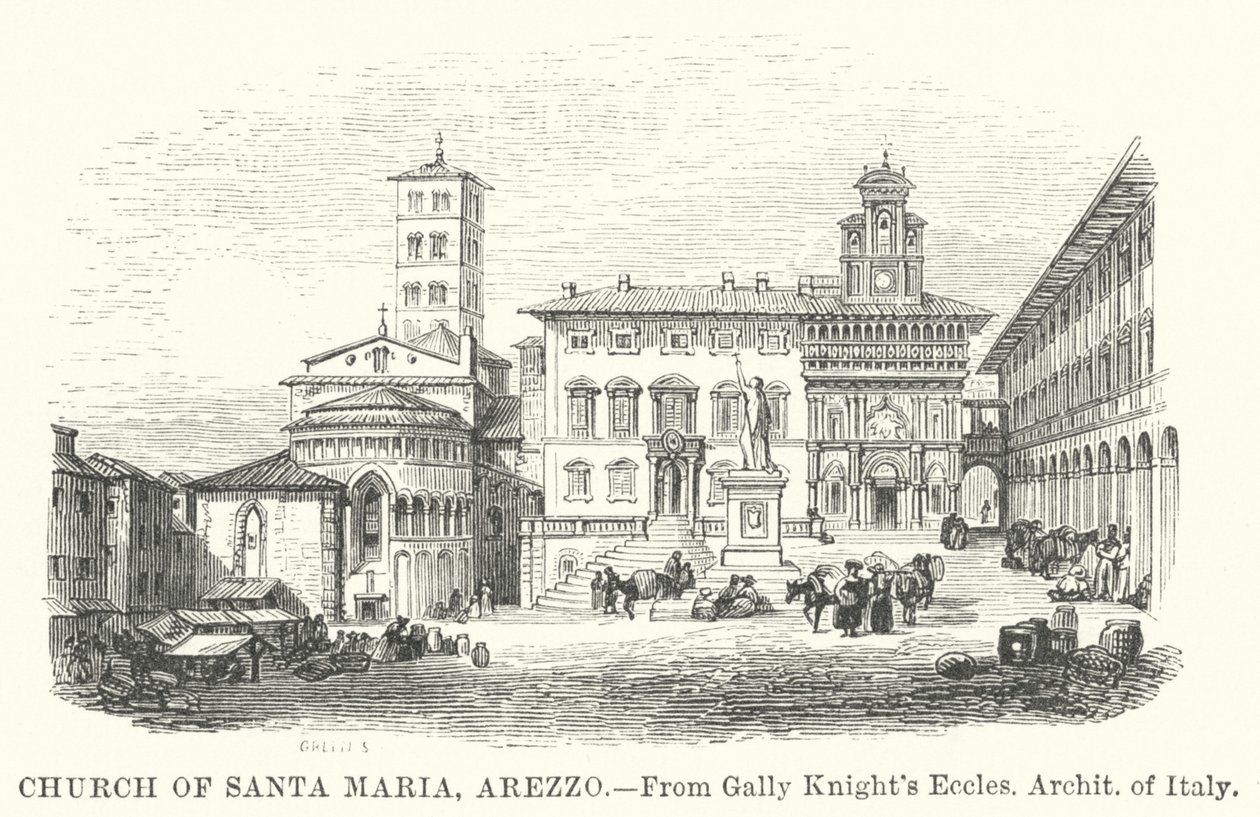 Kyrkan Santa Maria, Arezzo (gravyr) av English School