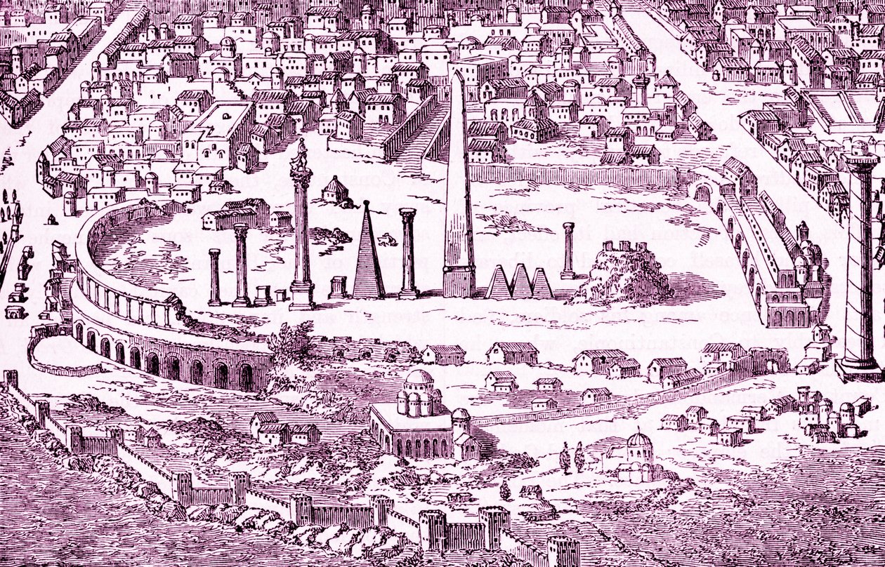 Circus and Hippodrome of Christian Constantinople, illustration av "Imperium Orientale", för "Cassell