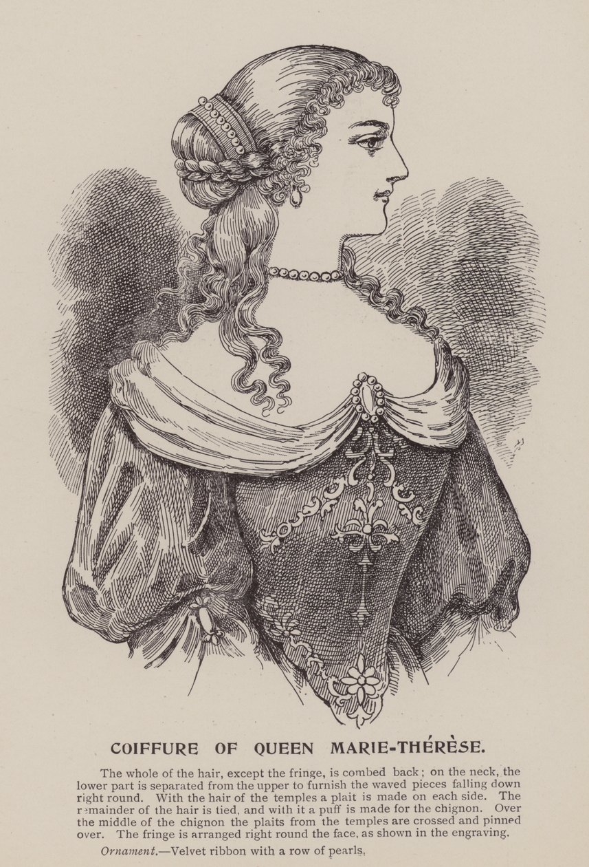 Drottning Marie-Thereses frisyr (gravyr) av English School