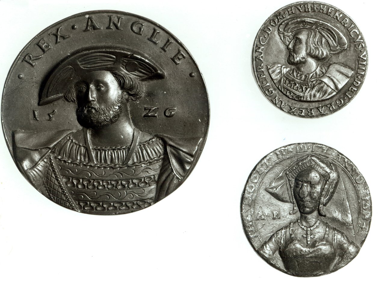 Mynt föreställande Henry VIII och Anne Boleyn (guld) av English School