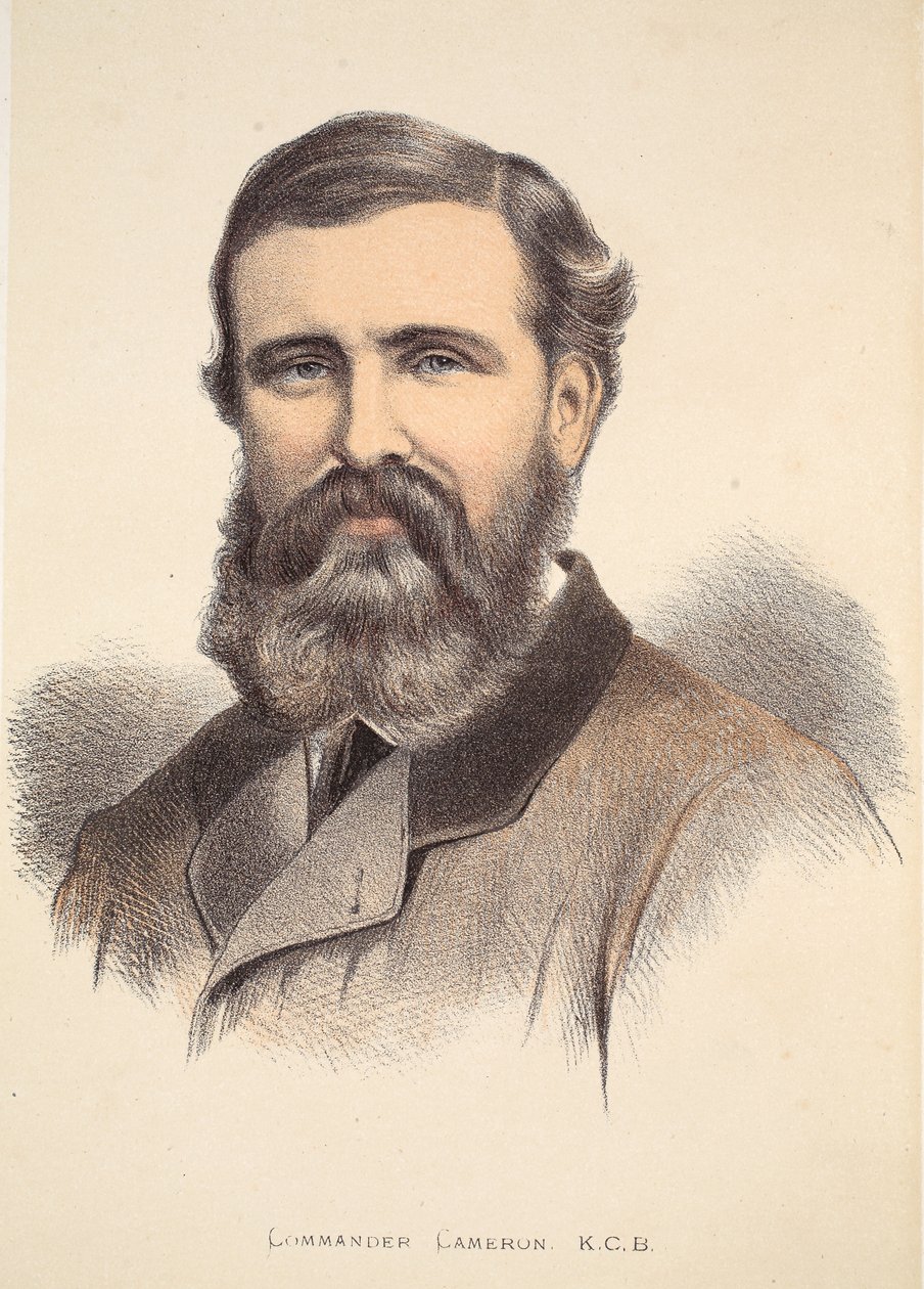 Kommendör Cameron, illustration från The Pictorial Edition av David Livingstones liv och upptäckter av J. Ewing Richie, pub. av A. Fullarton & Co., 1876 av English School
