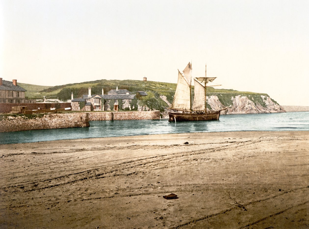 Compass Point, Bude (handfärgat foto) av English School