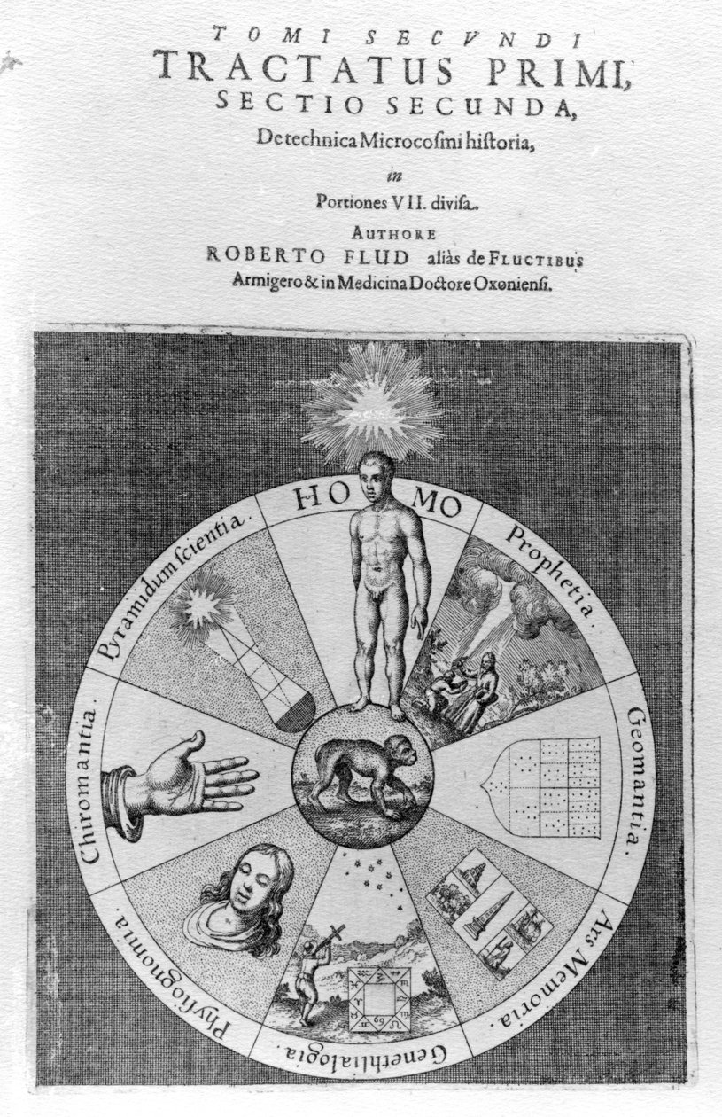 Konstruktion av kosmos, från Robert Fludds 