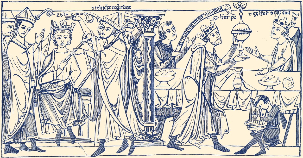 Kröning av Henrik den unge kungen, ur "A Short History of the English People av English School