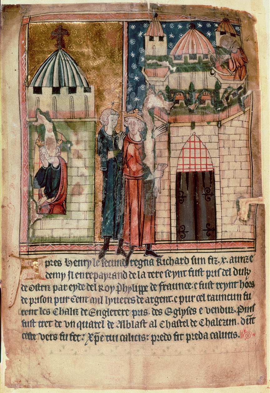 Cott Vitt A XIII f.5 Två scener ur Richard I:s liv, från 