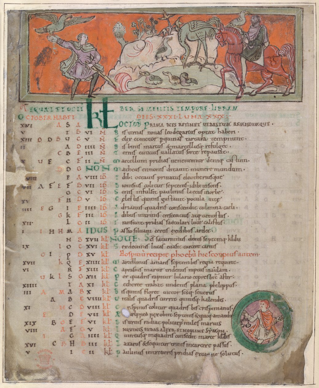Cotton Tiberius B. V, del 1, f.7v Illustration från en 