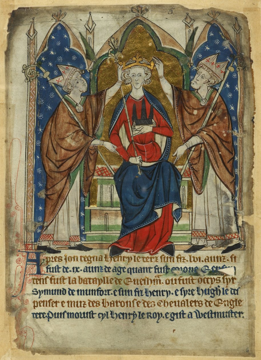 Cotton Vitellius A. XIII, f.6, Henrik III:s kröning, från 