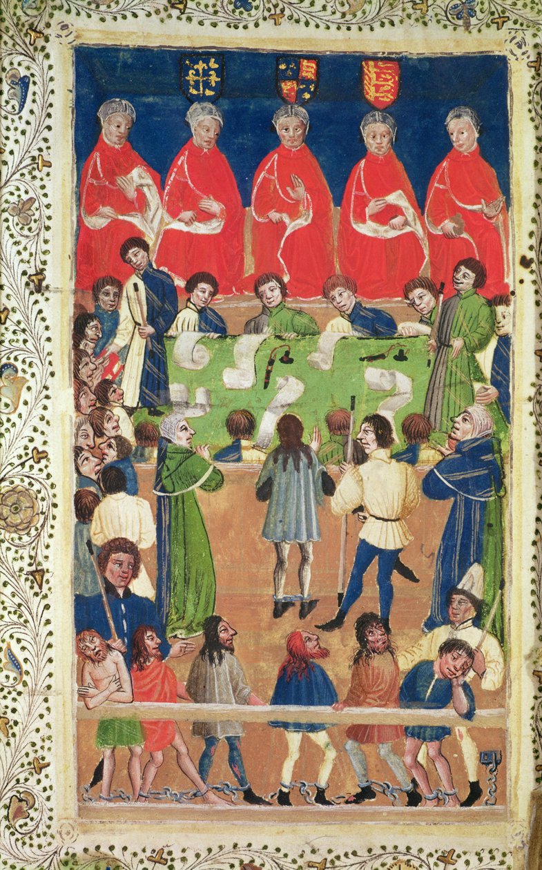 Court of Kings Bench, Westminster Hall, ca 1460 av English School