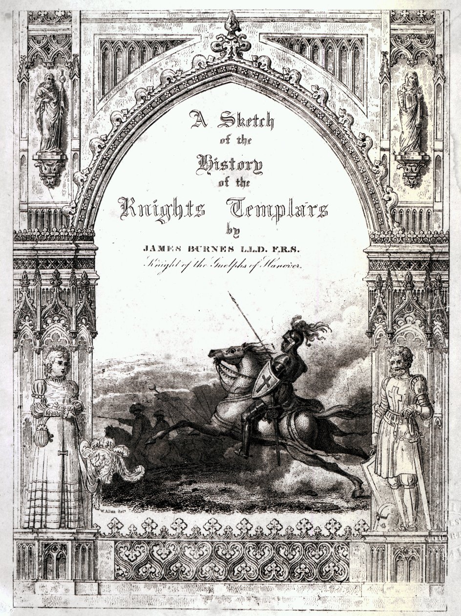 Omslag till A Sketch of the History of the Knights Templars, av James Burnes av English School