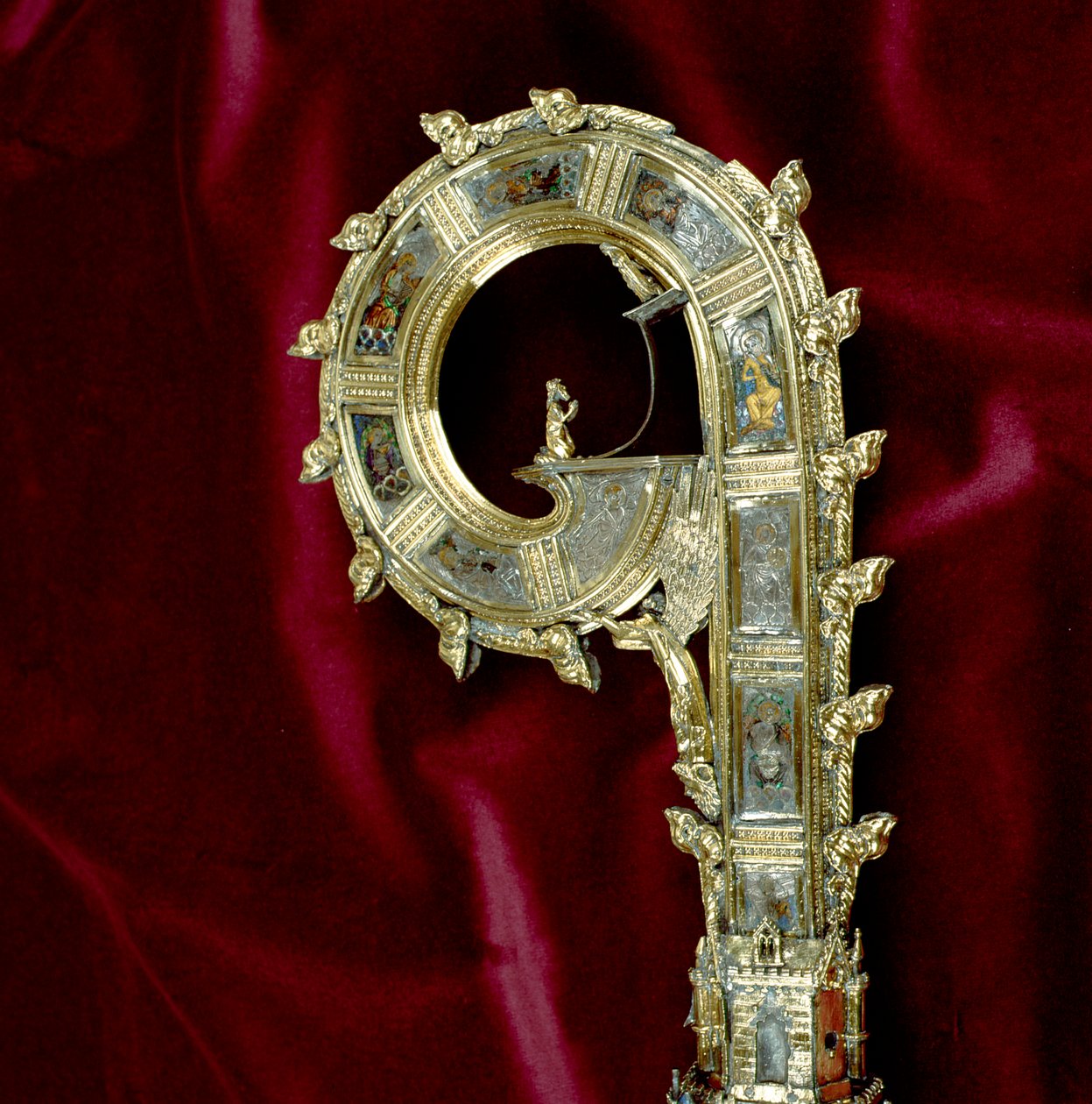 Crook of the Crozier of William of Wykeham (c.1320-1404): Paul-sida (förgylld silver) (detalj) (se 205100-32) av English School