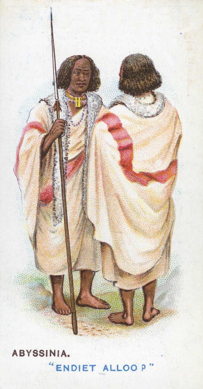 Sedvanlig hälsning i Abessinien, 1907 av English School