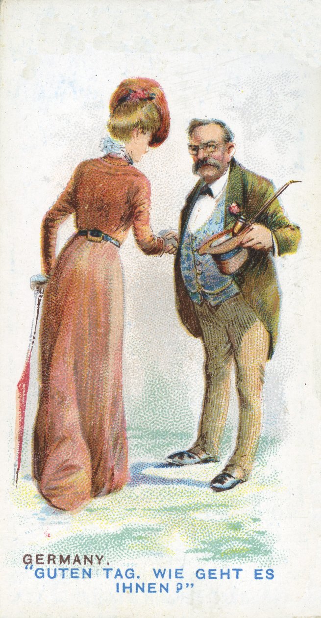 Sedvanlig hälsning i Tyskland, 1907 av English School