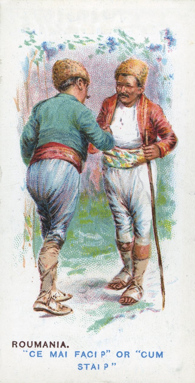 Sedvanlig hälsning i Rumänien, 1907 av English School