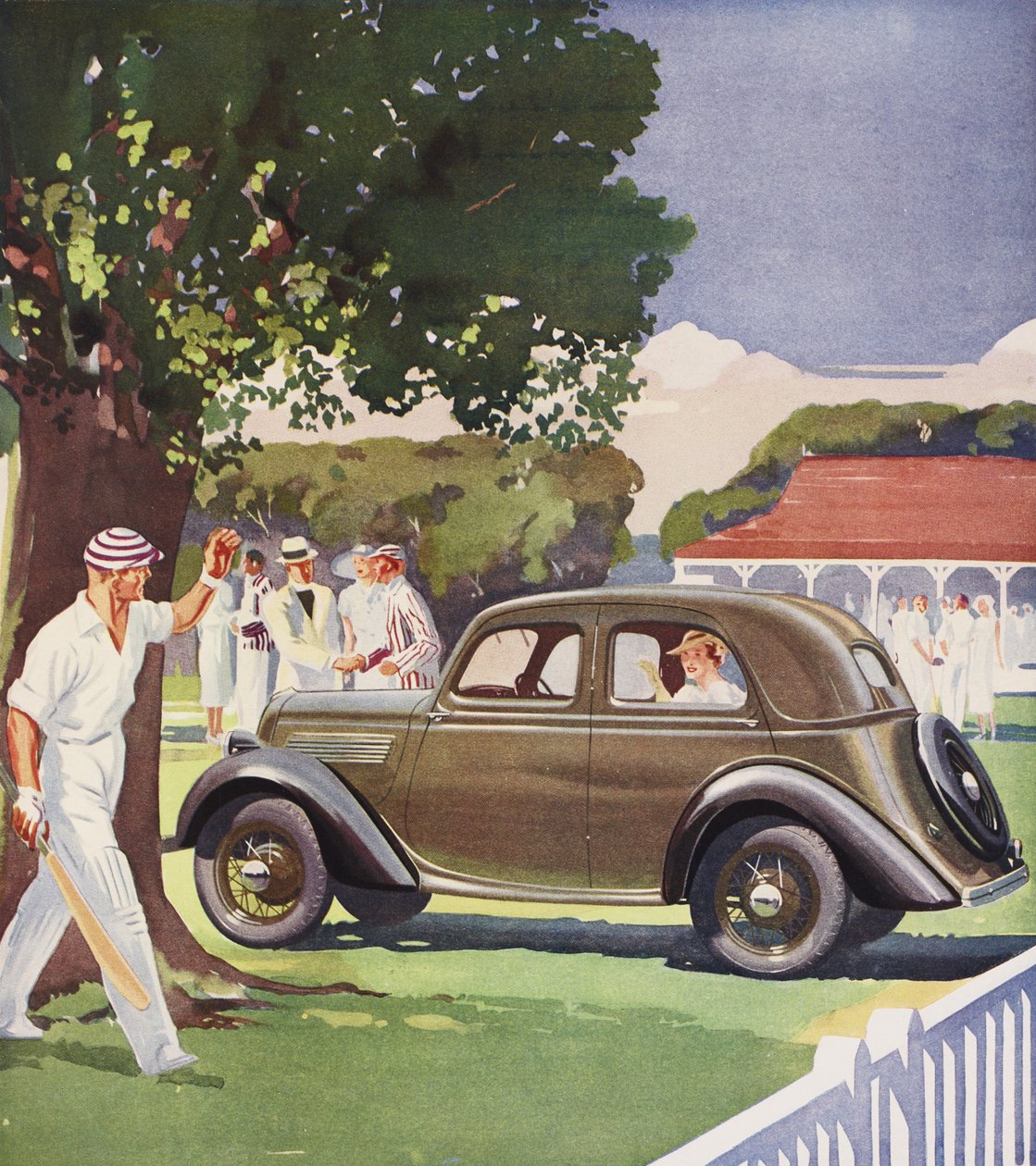 De Luxe Ford Saloon, annons av English School
