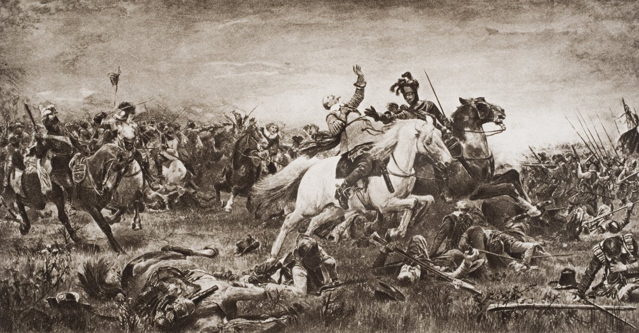 Death of Gustavus Adolphus, illustration från 