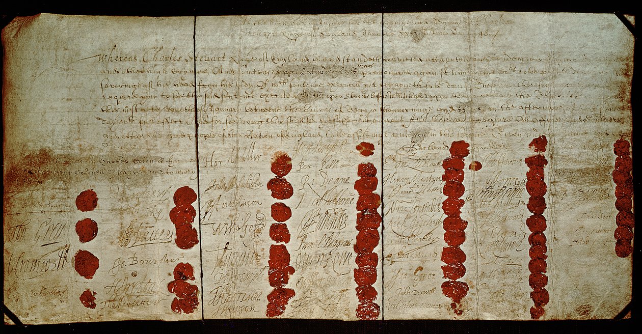Karl I:s (1600-49) dödsbeslut 29 januari 1648 (faktiskt 1649) av English School