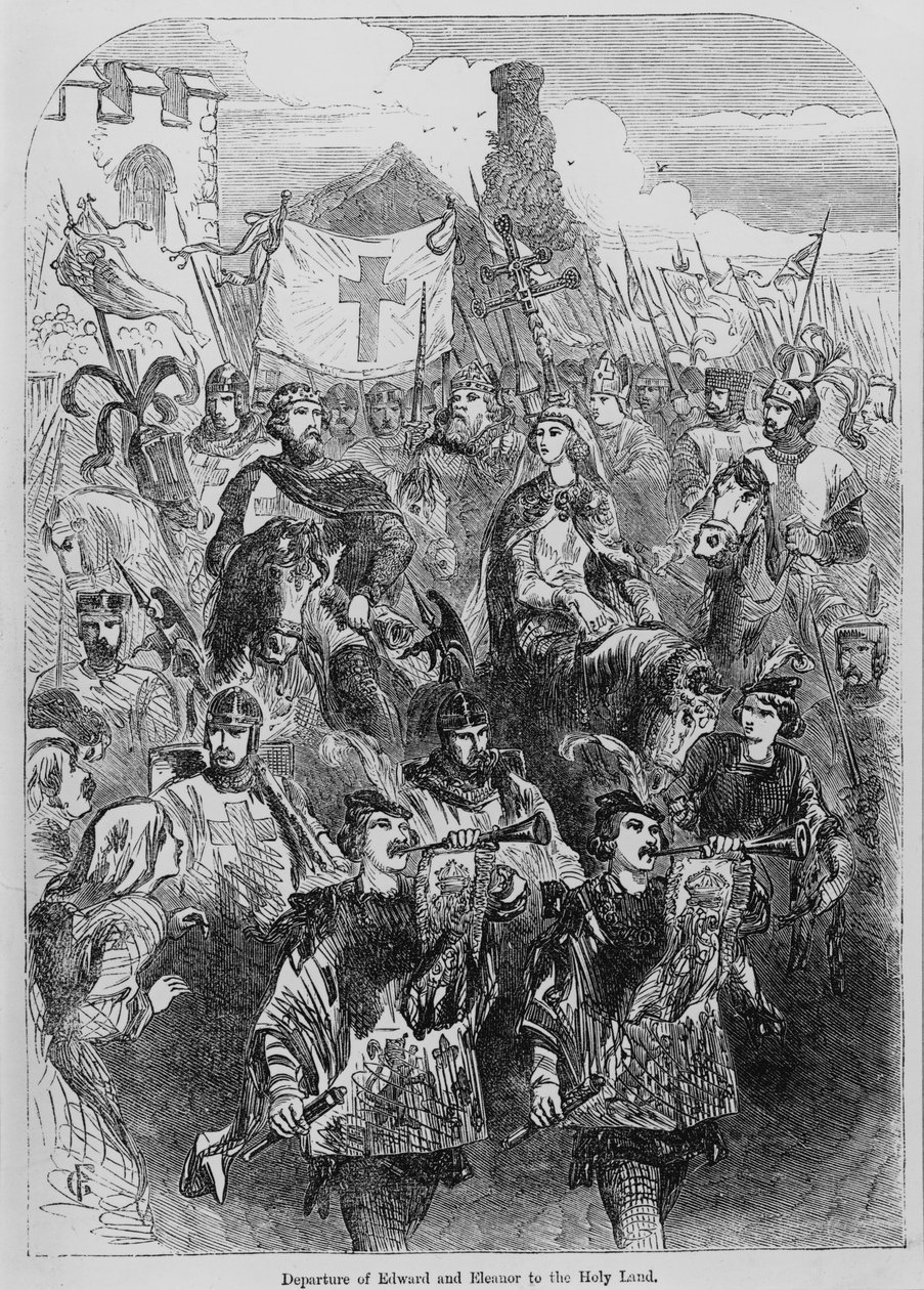 Edward I (1239-1307) och Eleonora av Kastilien (1246-90) avresa till det heliga landet av English School