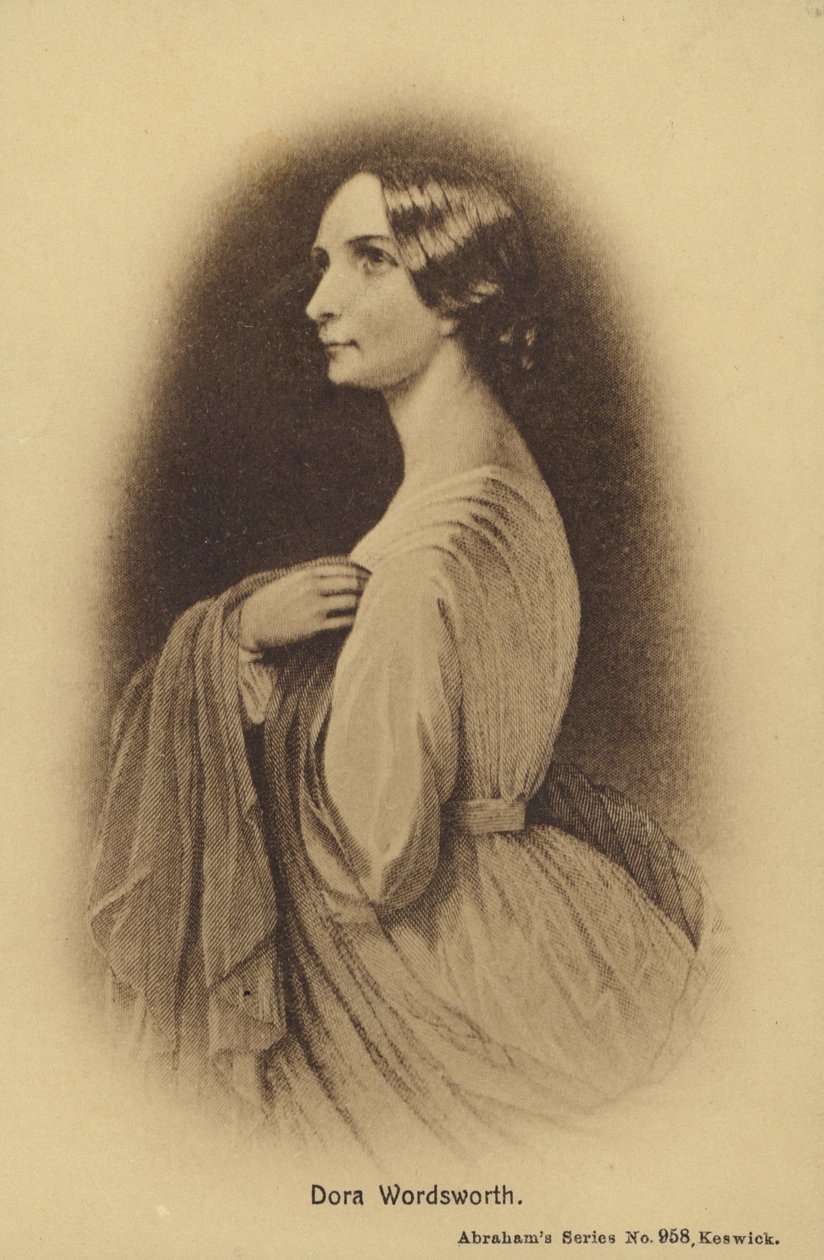 Dora Wordsworth (1804-1847), dotter till den engelske poeten William Wordsworth (litografi) av English School