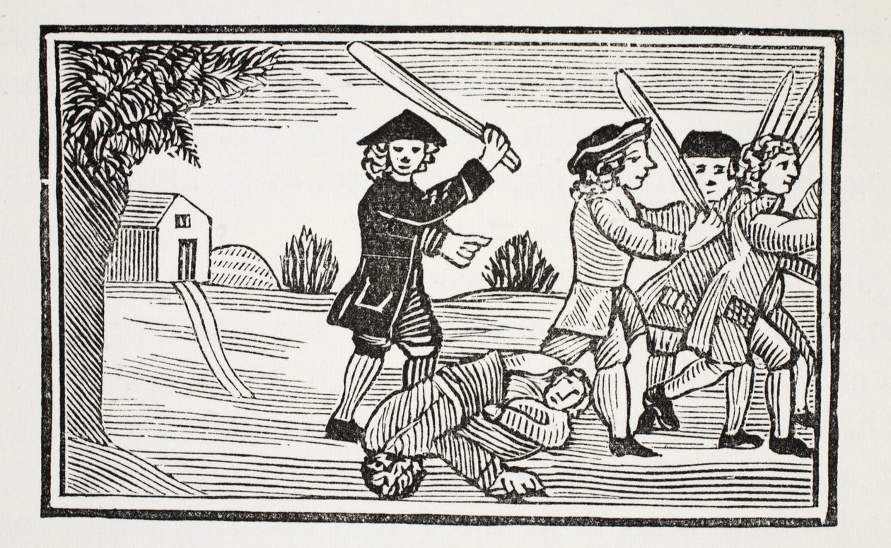 Dr Faustus knep på tjugo studenter, illustration från Chap-books of the Eighteenth Century av John Ashton, pub. 1882 av English School