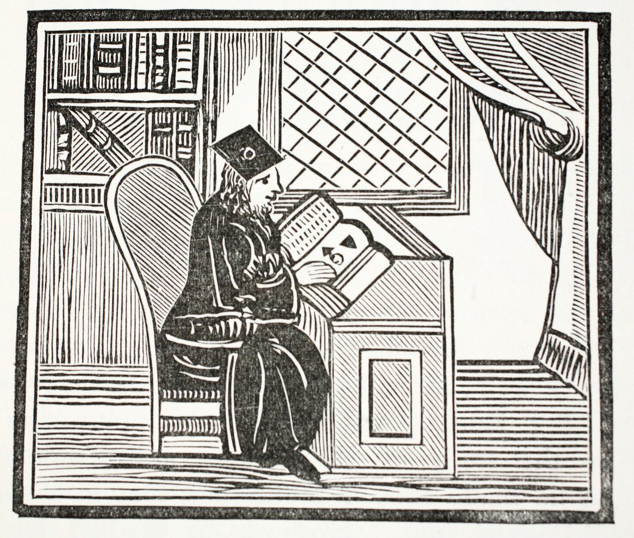 Dr John Faustus, illustration från Chap-books of the artonde århundrade av John Ashton, pub. 1882 av English School