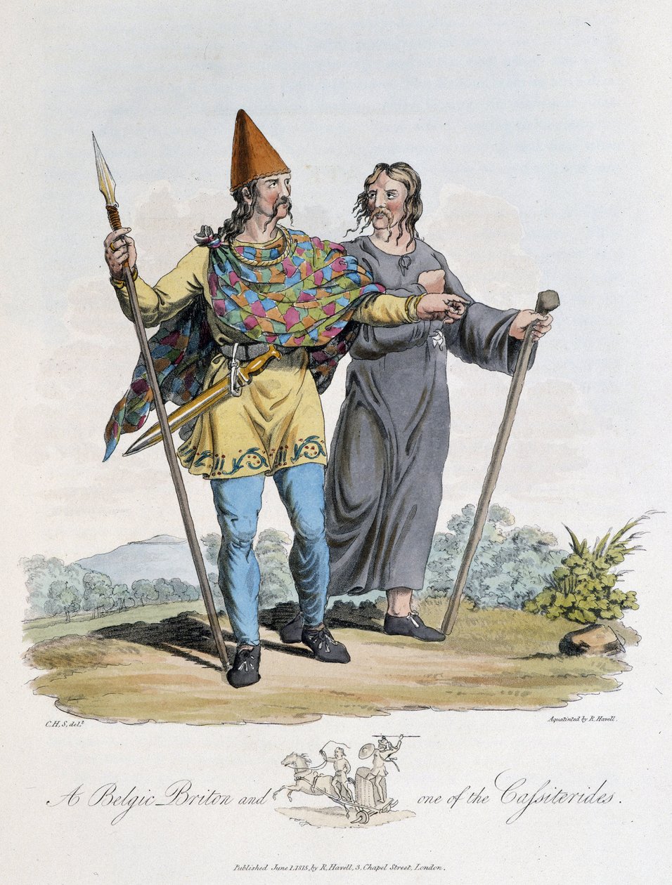 Holländare och krigare - i "" kelter och goter, seder hos invånarna på de brittiska öarna i början av 600-talet och de gotiska nationerna på västkusten av Östersjön", av S.R. Meyrick och Ch. Smed av English School