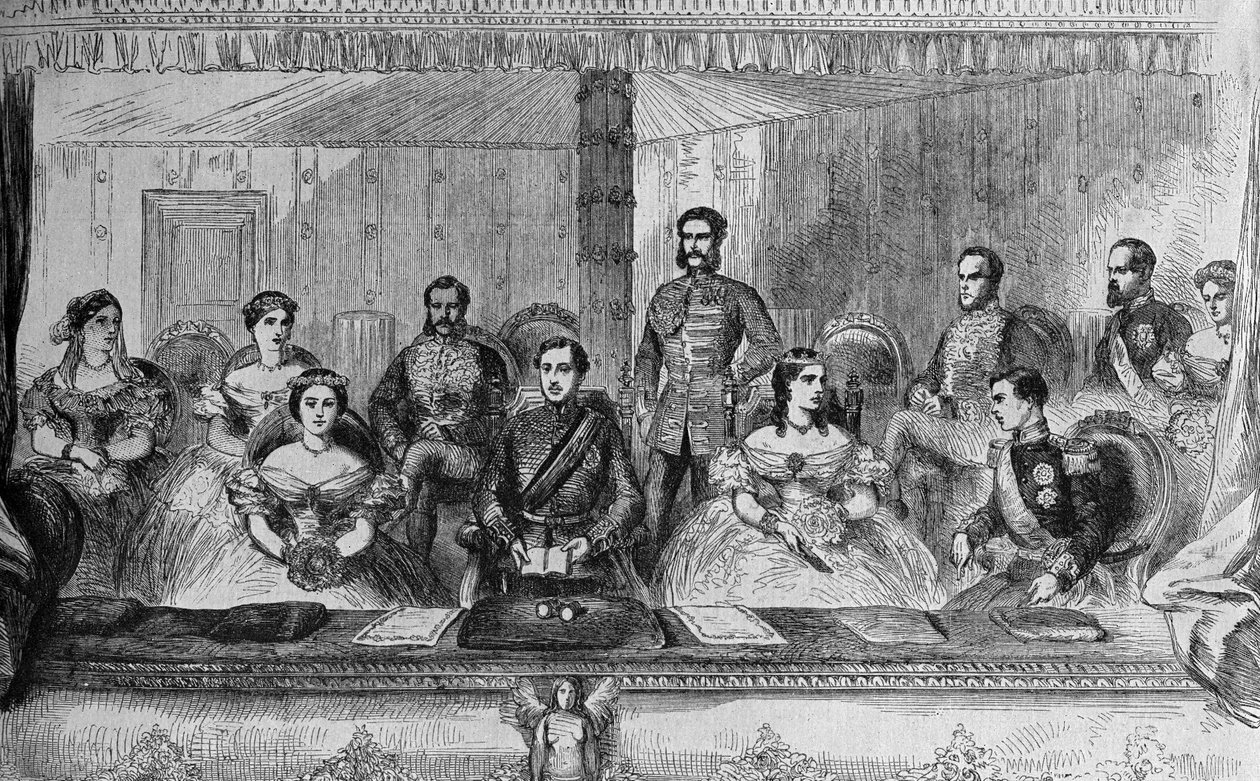 Edward VII och drottning Alexandra av England på operan i London av English School