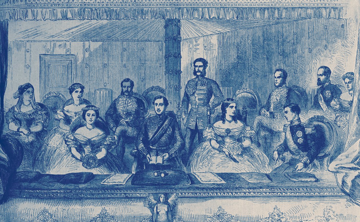 Edward VII och drottning Alexandra av England på Operan i London av English School