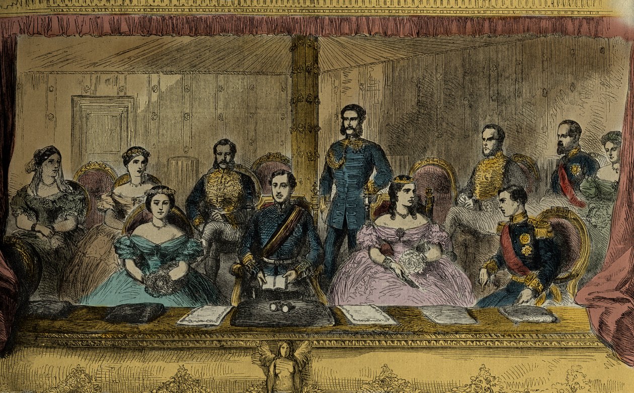 Edward VII och drottning Alexandra av England på Operan i London av English School